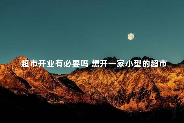 超市开业有必要吗 想开一家小型的超市